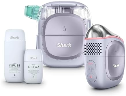 Shark FacialPro Glow at-Home Hydro-Powered Facial System with DePuffi Hot & Cold Therapy – Professional Spa Skincare Device for Pore Cleansing, Hydration, & Radiant Glow, Lilac, FH320PL