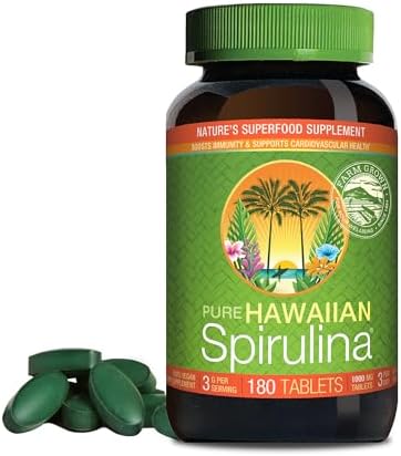 Nutrex Hawaii Pure Hawaiian Spirulina Tablets, Vegan, 500 mg, 400 Count