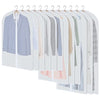 Garment Bags for Hanging Clothes, Set of 12 Suit Bags Dust-Resistant Clothes Cover Bags PEVA Breathable Clothes Protectors with Full Zipper for Closet Storage, 24” x 40”/47”/55”