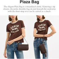 Ofeertaza. Coach Women's Natural Grain Leather Plaza Bag