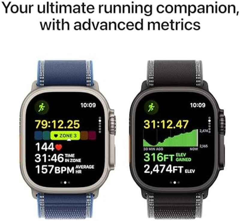 Apple Watch Ultra 3 [GPS + Cellular 49mm] Running & Multisport Smartwatch w/Rugged Titanium Case w/Natural Titanium Milanese Loop - L. Satellite Communications, Advanced Health & Fitness Tracking