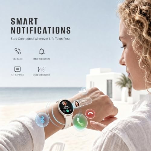 Garmin vivoactive 6, Health and Fitness GPS Smartwatch, AMOLED Display, Up to 11 Days of Battery, Bone with Silicone Band, 010-02985-01 - Bundle w/Deco Essentials 2-Year CPS Plan