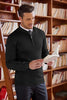 COOFANDY Men's Quarter Zip Up Sweaters Slim Fit Lightweight Mock Neck Pullover Casual Polo Sweaters