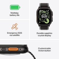 Apple Watch Ultra 3 [GPS + Cellular 49mm] Running & Multisport Smartwatch w/Rugged Titanium Case w/Natural Titanium Milanese Loop - L. Satellite Communications, Advanced Health & Fitness Tracking