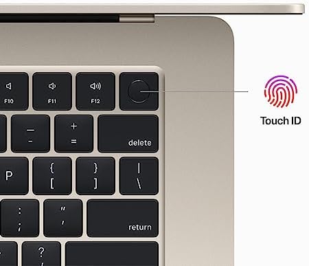 2023 Apple MacBook Air with Apple M2 Chip with 8-Core CPU/10-Core GPU (15-inch, 16GB RAM, 1TB SSD Storage) (QWERTY English) Starlight (Renewed)