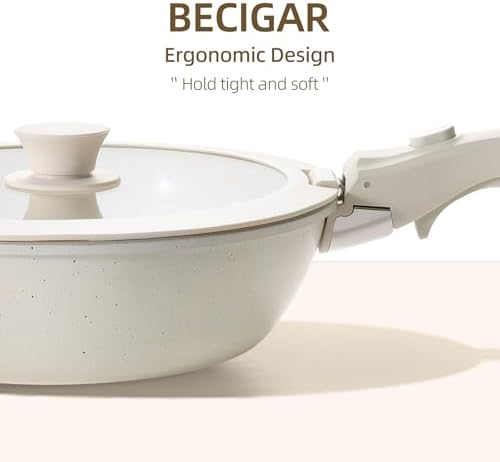 BECIGAR 23PCS Ceramic Pots and Pans Set,Nonstick, Removable Handle Pots and Pans Set, Stackable Pan Set, Ceramic Nonstick Pan Non Stick for Easy Cooking