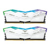 TEAMGROUP T-Force Delta RGB DDR5 Ram 32GB (2x16GB) 6000MHz PC5-48000 CL38 Intel XMP 3.0 & AMD Expo Compatible Desktop Memory Module Ram White FF4D532G6000HC38ADC01