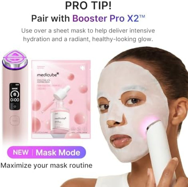 medicube Perfect Mask Mode Duo: Máscara recubierta PDRN Vita y Booster Pro X2 Rosa