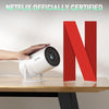 [Official Netflix & Electric Focus] Projector with WiFi and Bluetooth, XuanPad Full HD 1080P Portable Projector, 210° Rotatable Stand, Auto Keystone, Dust Removal and Heat Dissipation Design