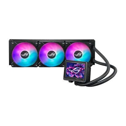 ASUS ROG RYUJIN III 360 ARGB EXTREME all-in-one AIO CPU liquid cooler, AMD Ryzen 9000 & Intel® Core™ Ultra Ready, Asetek Gen8 V2 pump; high airflow static pressure magnetic fans; customizable 3.5