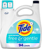 Tide Free and Gentle Odor Refresh Laundry Detergent Liquid, 94 Count, 132 fl oz, Hypoallergenic Laundry Detergent