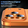 Uyiton Compatible with iPhone 17 Pro Camera Lens Protector - [Not Easy to Break][Strong Adsorption][Case-Friendly] Metal Tempered Glass Rear Camera Screen Cover - Cosmic Orange
