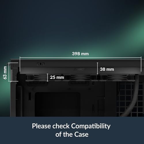 ARCTIC Liquid Freezer III Pro 360 - AIO CPU Cooler, 3 x 120 mm Water Cooling, 38 mm Radiator, PWM Pump, VRM Fan, AMD AM5/AM4, Intel LGA1851/1700 Contact Frame - Black