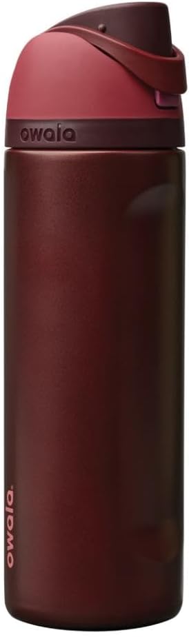 Owala FreeSip Stainless Steel Water Bottle 24 oz Black Cherry