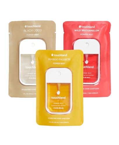Touchland Hand Sanitizer Spray, Tropical Trio - 3 x 1 FL OZ