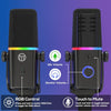 XLR/USB Dynamic Microphone for Gaming Podcast,Mic for iPhone Phone PC Computer Gaming Streaming Microphone with RGB Light,Mute Button,Mic Gain,Headphones Jack,Desktop Stand,Singing YouTube