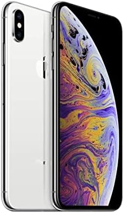 Apple iPhone XS Max, 64GB, Silver - Fully Unlocked (Renewed)
