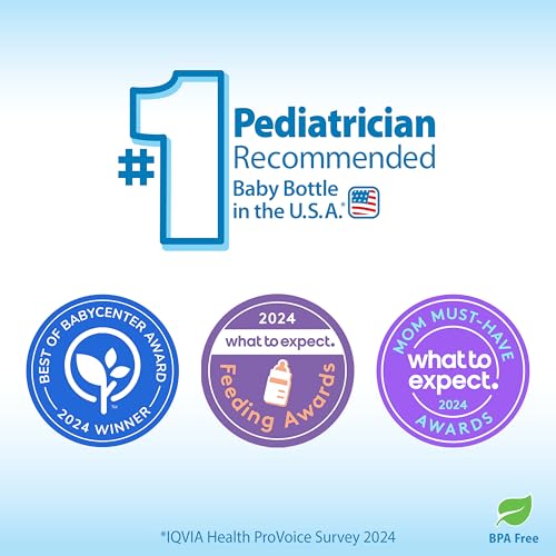 Dr. Brown's Natural Flow Anti-Colic Options+ Narrow Baby Bottle, Frog and Pig, 8 oz/250 mL, with Level 1 Slow Flow Nipple, BPA-Free, 0m+, 2-Pack