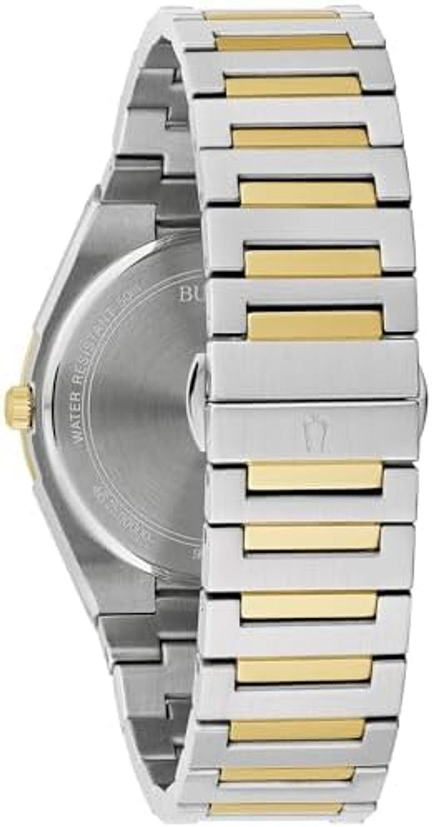 Bulova Mens Dress Classic Quartz Two Tone Stainless 39mm