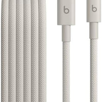 Beats USB-C to USB-C Woven Cable Fast Charging Durable/Tangle-Free Compatible Charger for Apple & Android Devices (1.5 m, 5 ft) - Bolt Black