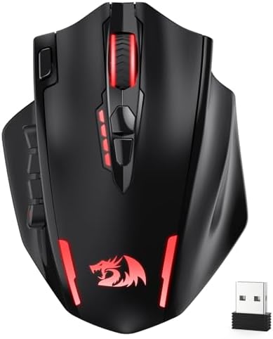 Redragon M913 MAX Wireless MMO Gaming Mouse 26000 DPI Remapping Keys