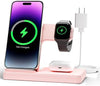 Wireless Charger iPhone Charging Station: 3 in 1 Charger Stand Multiple Devices for Apple - iPhone 17 16e 16 15 14 Pro Max 13 12 11 - Watch 11 10 9 8 7 6 5 4 3 2 SE and Ultra Series - Airpods 4 3 Pro