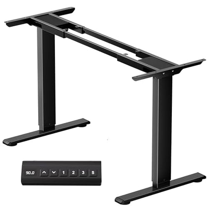 Electric Dual Motor Standing Desk Frame, Adjustable Desk Legs with 3 Memory Controller, Black Frame Only