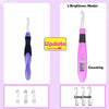 17 Sizes Digital Crochet Hooks with Counter 2.50~14.0mm, Lighted Crochet Hooks for Stitch & Row Counting