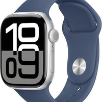 Apple Watch Series 10 [GPS, 42mm] - Jet Black Aluminum Case with Black Sport Band, S/M (Renewed Premium)