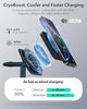 ESR for 3-in-1 Charging Station, Qi2.2 Certified 25W MagSafe Charger Stand with CryoBoost, Phone-Cooling Fast Charging Station, for iPhone 17/16/15/14/13/12, AirPods, Apple Watch, Black