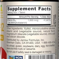Jarrow Formulas Methyl Vitamin B-12 1000 mcg, 100 Chewable Tablets, Lemon Flavored- Vitamin B12 - Supports Cellular Energy Production, Brain Health & Metabolism - 100 Servings (Pack of 2)