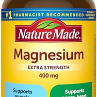 Nature Made Nature Made Oxido de magnesio extra fuerte 400 mg, suplemento dietético para apoyo muscular, 110 unidades
