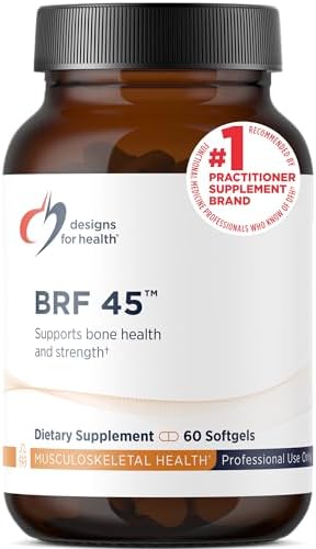Designs for Health BRF 45 - Vitamin K1 + Vitamin K2 as MK-4 to Promote Bone Strength, Healthy Aging + Arterial Health - 2 Forms of Vitamin K + GG to Aid Vitamin K2 MK4 Production (60 Softgels)
