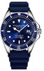 Stuhrling Original Men's Watch Dive Watch Silver 42 MM Case with Screw Down Crown Rubber Strap Water Resistant to 330 FT