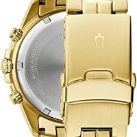 Bulova Men's Marine Star Gold Chronograph Stainless Steel Watch, Black Dial Style: 98B406