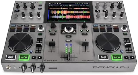 Denon DJ PRIME GO+ Portable DJ Controller and Mixer with Stem Separation, 2 Decks, Wi-Fi Streaming, Bluetooth, Lights Control, 7" Screen and Battery
