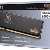 TEAMGROUP T-Create Expert Overclocking 10L DDR5 32GB Kit (2 x 16GB) 6000MHz (PC5-48000) CL38 Intel XMP 3.0 & AMD EXPO Compatible Desktop Memory Module Ram - CTCED532G6000HC38ADC01