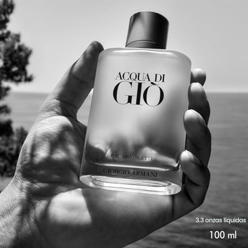 Armani Beauty - Acqua di Giò - Eau de Toilette - Colonia para Hombre - Fragancia de larga duración con notas de bergamota, jazmín, almizcle blanco, pachulí y madera de cedro