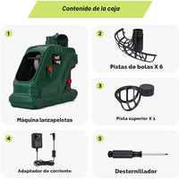 Furlihong 3819BH - Máquina portátil de pelotas de tenis - 5 ángulos ajustables, 2 niveles