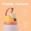 FreeSip Insulated Stainless Steel Water Bottle with Straw for Sports and Travel, BPA-Free Sports Water Bottle, 32 oz, Candy Store