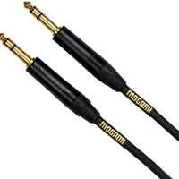 Mogami Gold TRS-TRS Audio Cable – 06 Ft Cord Neutral-Tone Interconnect for Powered Speakers & Soundboards – Quad Shield Noise Rejection