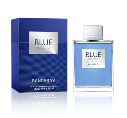 Banderas - Blue Seduction Eau De Toilette for Men – Woody Notes of Apple, Sea Water - 6.8 Fl Oz