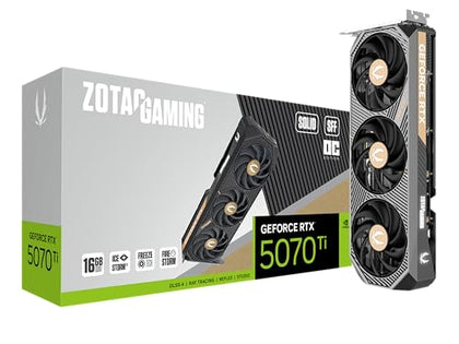 ZOTAC Gaming GeForce RTX 5070 Ti Solid SFF OC DLSS 4 16GB GDDR7 256-bit 28 Gbps PCIE 5.0 Gaming Graphics Card, IceStorm 2.0 Advanced Cooling, ZT-B50710J3-10P