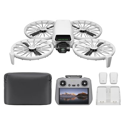 DJI Flip Fly More Combo With RC 2 Screen Remote Controller, Drone With 4K UHD Camera for Adults, Palm Takeoff, Auto Return, Intelligent Flight, 3 Batteries for 93-Min Flight Time, Gray
