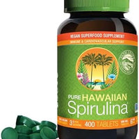 Nutrex Hawaii Pure Hawaiian Spirulina Tablets, Vegan, 500 mg, 400 Count