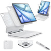 ESR iPad Air 11 Inch Case with Keyboard (M3,2025/M2,2024) & iPad Pro 11/Air 5/4 Gen Keyboard, Easy-Set Magnetic Stand, Portrait/Raised Modes, with Removable Protective Case, White【NOT for Pro 11 M4】