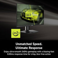 msi MAG 272QP QD-OLED X24 27-Inch WQHD Gaming Monitor, 2560 x 1440 Quantum Dot OLED Panel, 240Hz, 0.03ms, Adaptive-Sync, HDMI2.1, DP 1.4a, Tilt/Height Adjustable, Black