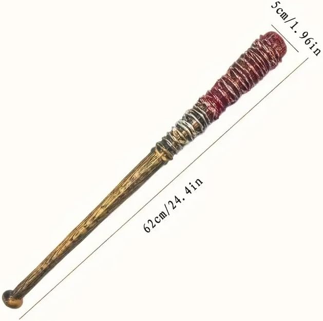 Boolavard Realistic Blood-Infused Baseball Bat with Scary Halloween Design - Durable Plastic & Foam, Perfect for Horror Parties