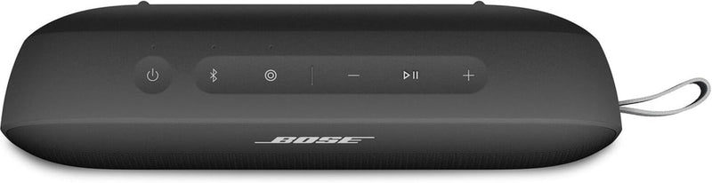Bose SoundLink Flex Portable Bluetooth Speaker (2nd Gen), Outdoor Speaker with Hi-Fi Audio, Up to 12 Hours Battery, Waterproof and Dustproof, + Slinger Hard Travel Case & USB Plug (Black)