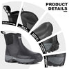 WOVENPAK Waterproof Garden Shoes Rain Boots for Men, Ankle Rubber Work Boots, Insulated Outdoor Mud Boot for Gardening, Hunting, Farming, Camping and Yard, Size 6-13